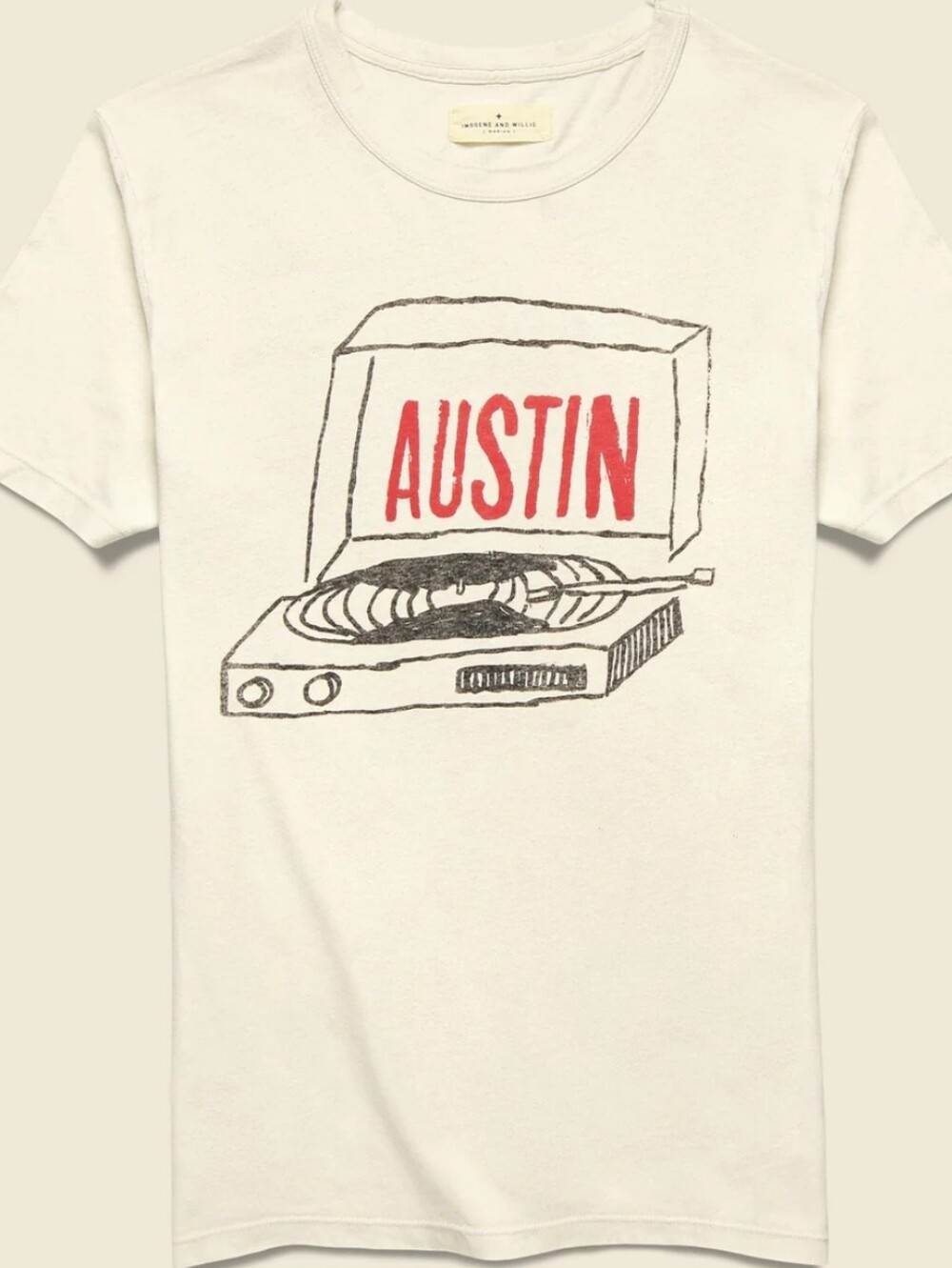 Imogene + Willie Austin Record Tee Vintage White